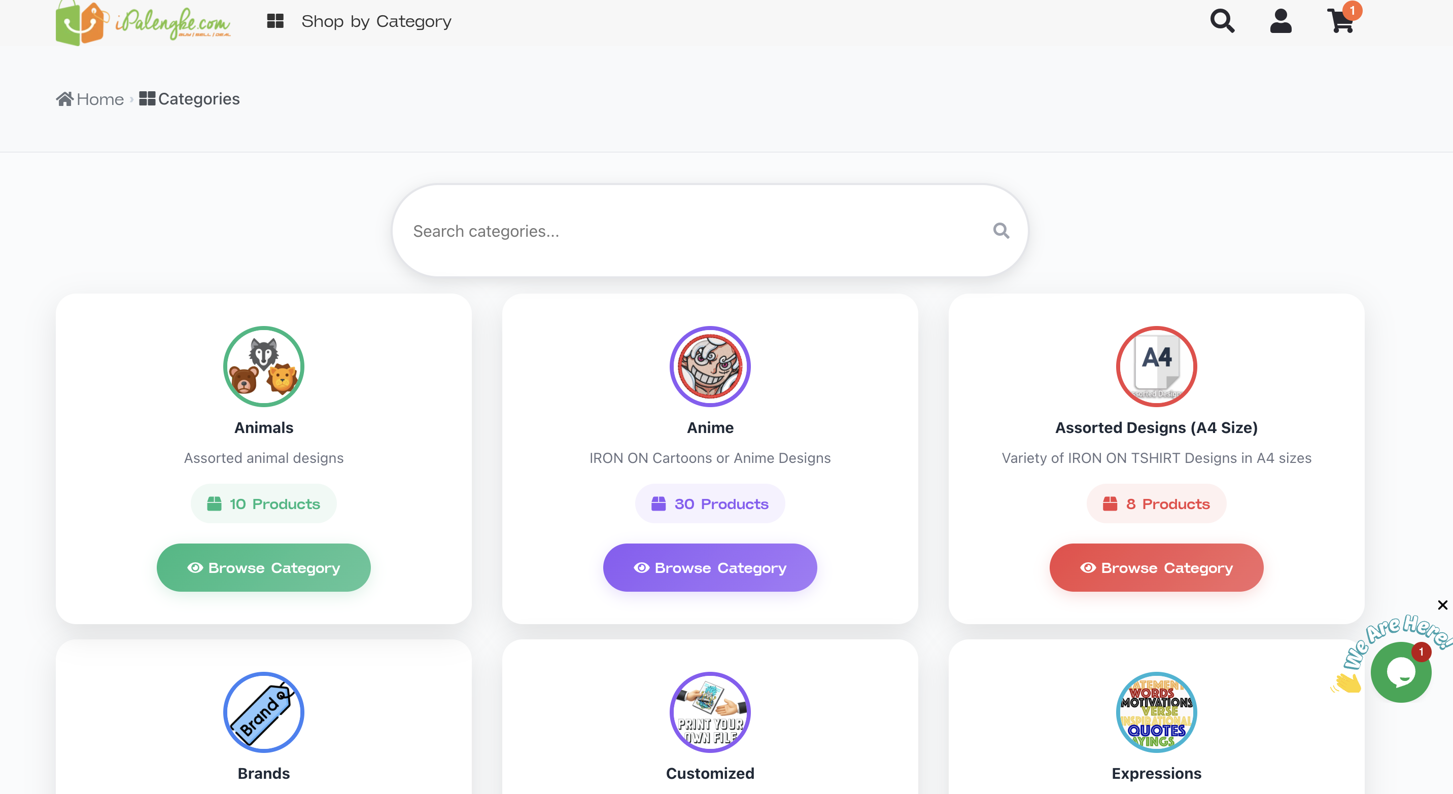 iPalengke Category Page - Browse Printing Services