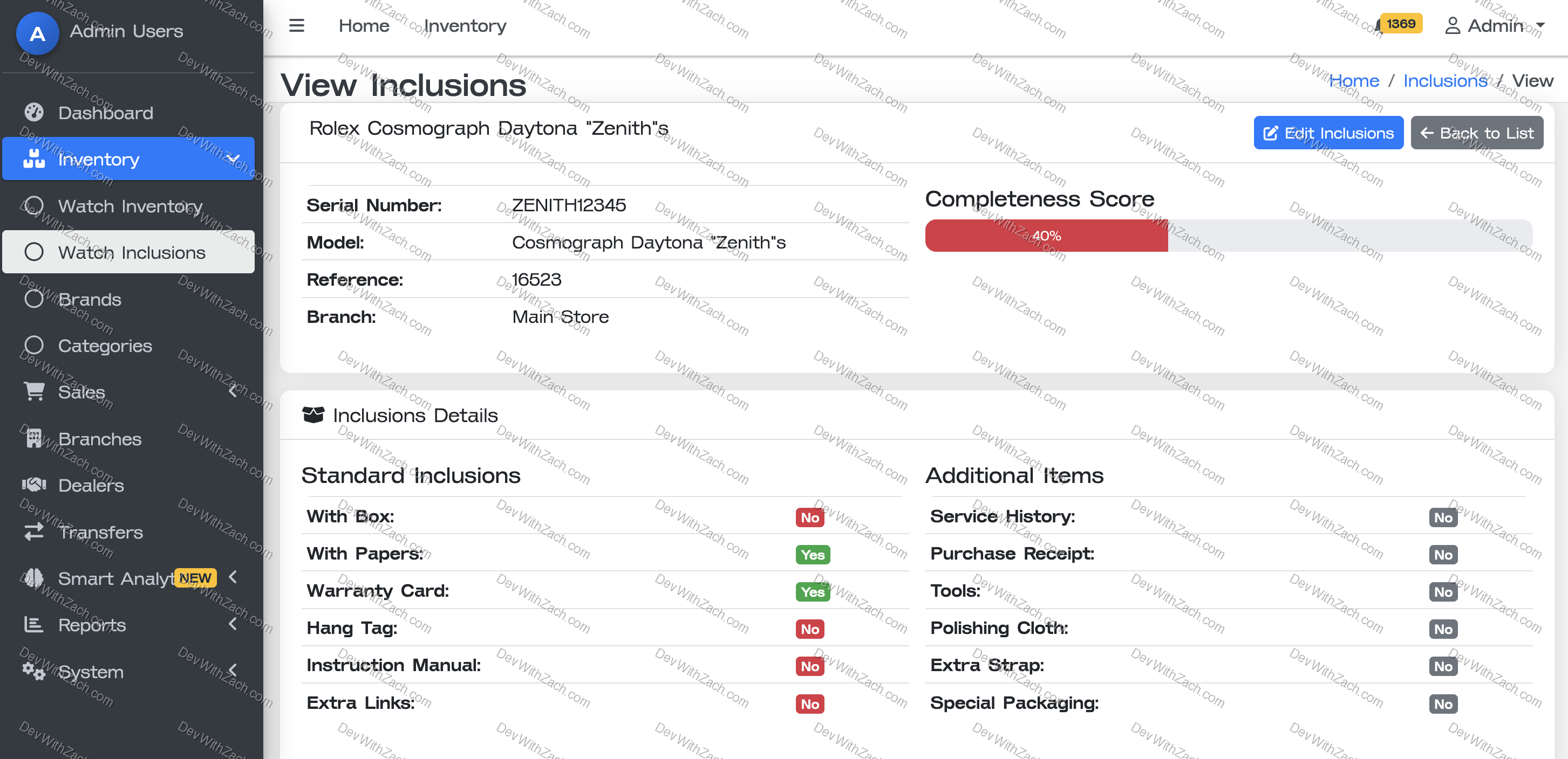 Watch IMS Inclusions Tracking