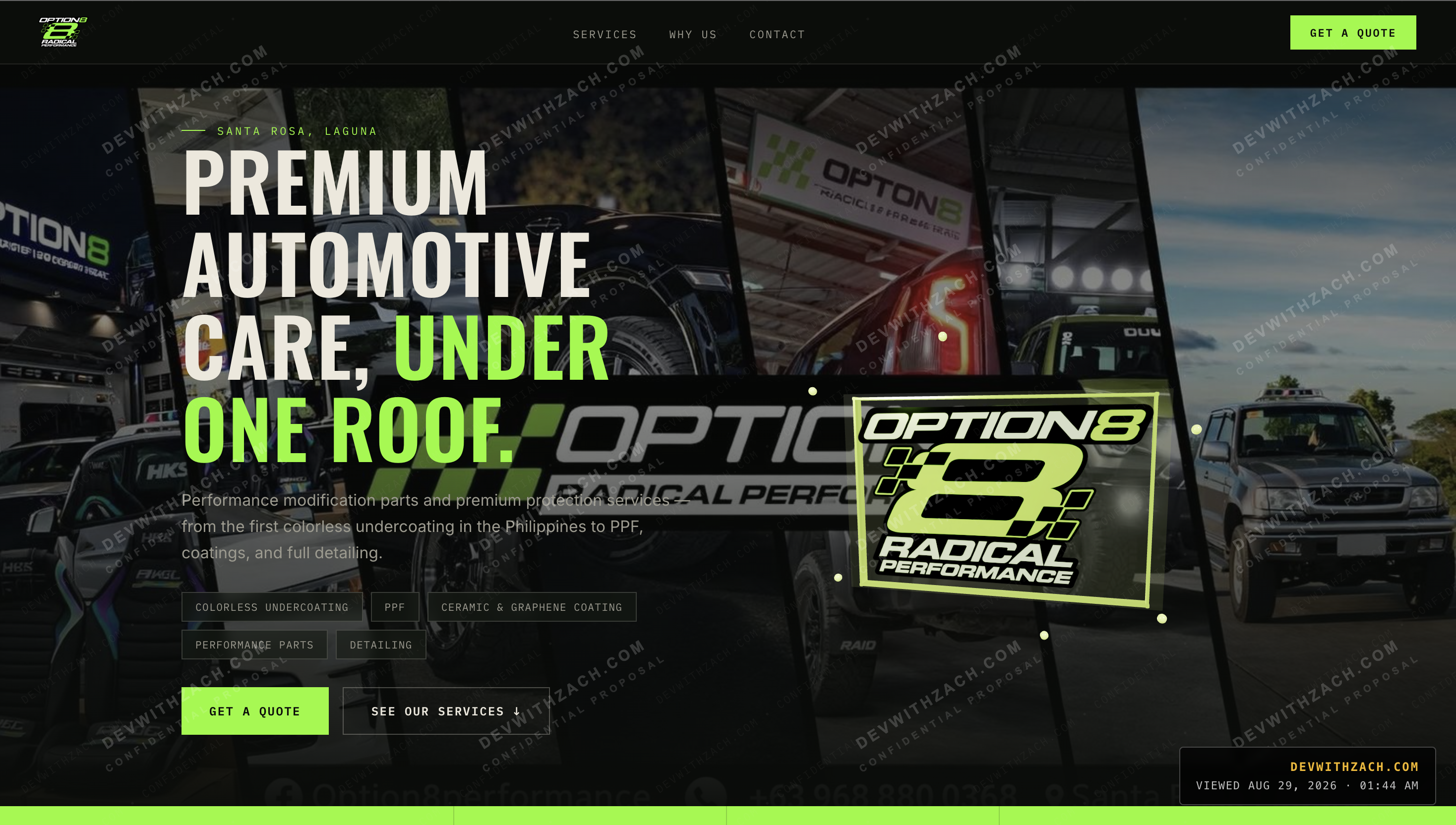 Option 8 Performance preview