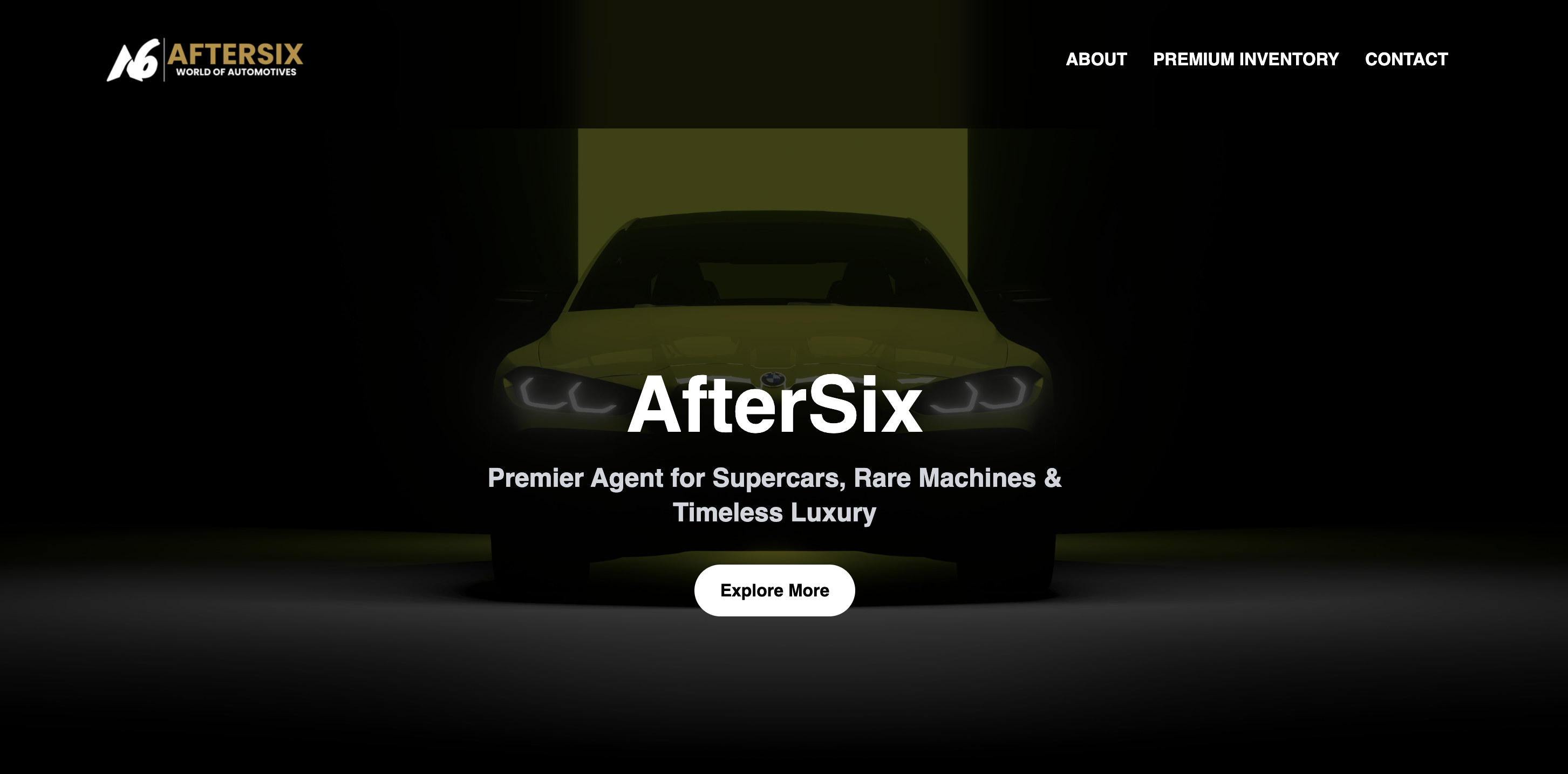 AfterSix Premier Luxury Car Agent Website