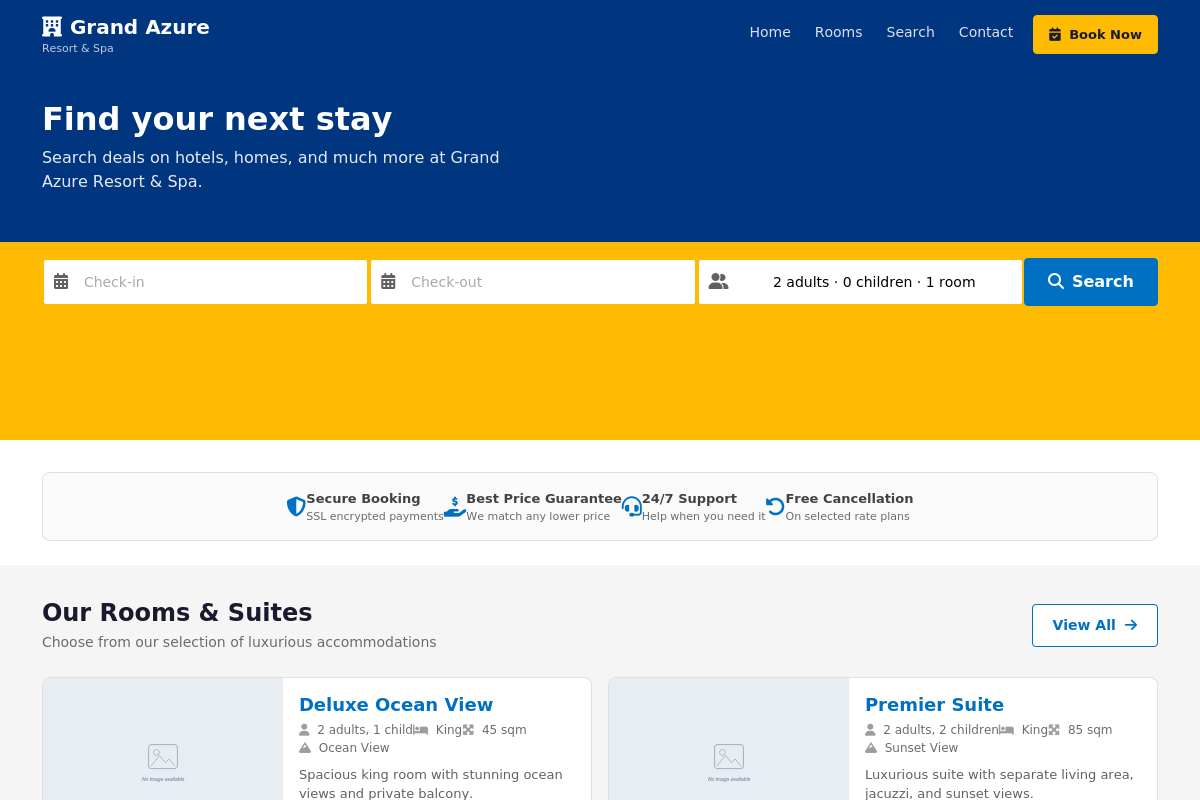 Grand Azure — Hotel Booking & Property Management Platform